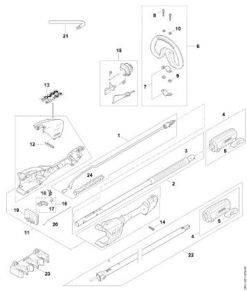 Picture of Handle housing, Drive tube assembly HLA 56