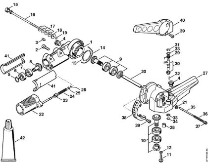 Angle drive, adjustable thru 125° Electric hedge cutters (HLE) HLE 71 K Stihl