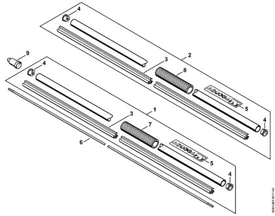 Drive tube assembly HL 100 K Extended reach hedge trimmers (HL) HL 100 K Stihl
