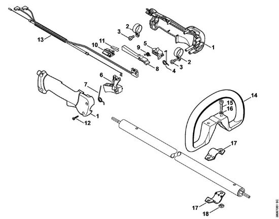 Handle Extended reach hedge trimmers (HL) HL 75 Stihl