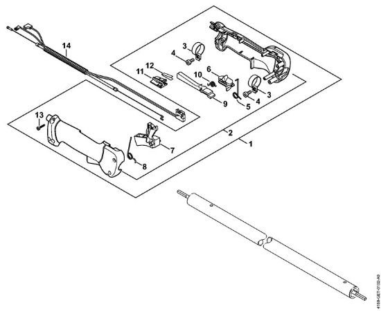 Handle Extended reach hedge trimmers (HL) HL 90 K Stihl