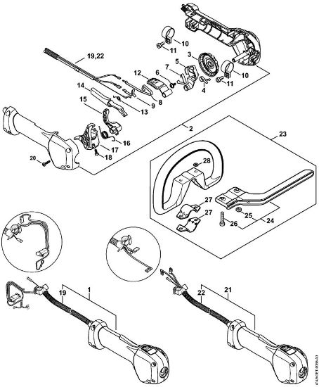 Control handle Extended reach hedge trimmers (HL) HL 92 C-E Stihl