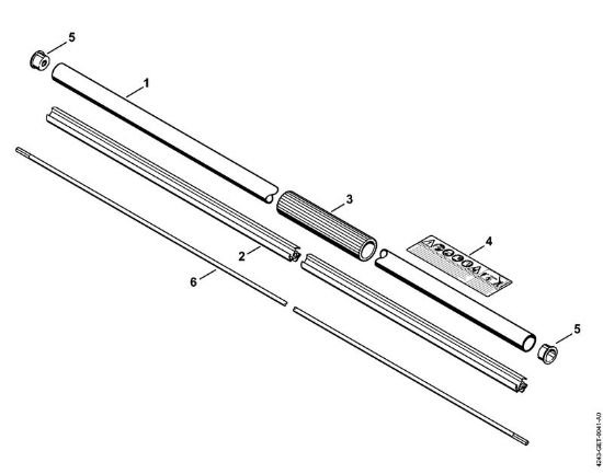 Drive tube assembly HL 94 K Extended reach hedge trimmers (HL) HL 94 KC-E Stihl