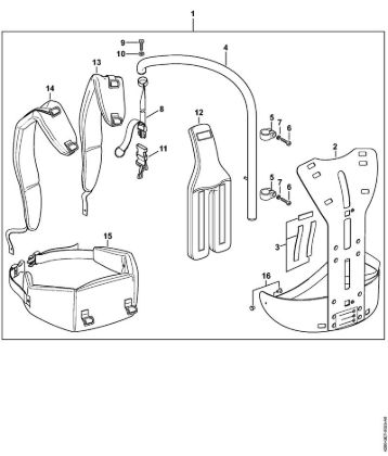 Back mounted support system RTS Extended reach hedge trimmers (HL) HL 95 Stihl