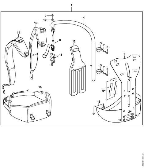 Back mounted support system RTS Extended reach hedge trimmers (HL) HL 95 Stihl