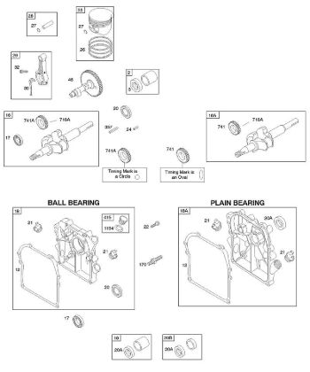 C - Camshaft, Crankcase Cover/Sump, Crankshaft, Piston/Rings/Connecting Rod B&S - 09 €¦ 091212-1356-E1 Stihl