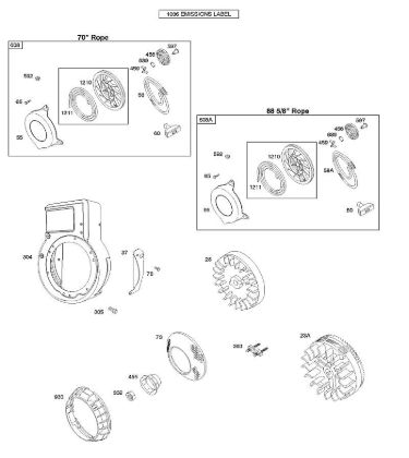 B - Blower Housing/Shrouds, Flywheel, Rewind Starter B&S - 09 €¦ 093312-0182-B1 Stihl