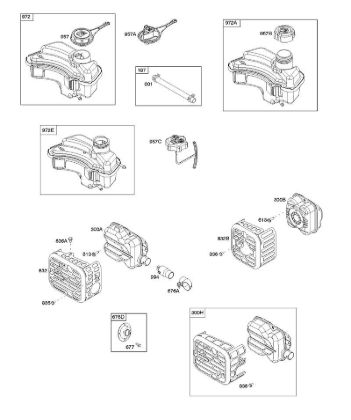 F - Exhaust System, Fuel Supply B&S - 09 €¦ 09P602-0012-H1 Stihl