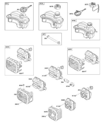 F - Exhaust System, Fuel Supply B&S - 09 €¦ 09P702-0054-H1 Stihl
