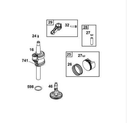 F - CRANKSHAFT GROUP B&S - 09 €¦ 09P702-0228-H1 Stihl