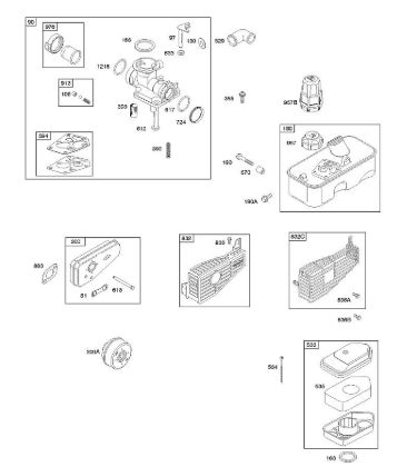 A - Air Cleaner, Carburetor, Exhaust System, Fuel Supply B&S - 09 €¦ 09T602-0128-B1 Stihl