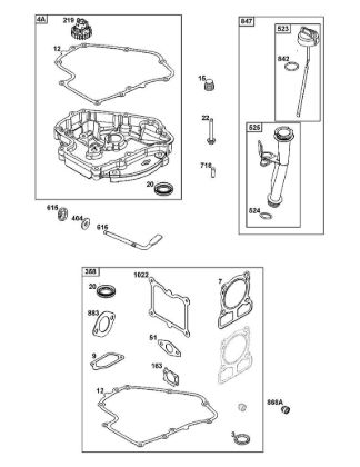 E - CRANKCASE COVER/SUMP AND LUBRICATION GROUP B&S - 10 €¦ 100602-0036-H5 Stihl