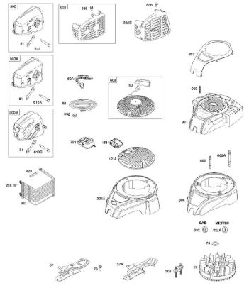C - Blower Housing, Exhaust System, Flywheel, Rewind Starter B&S - 10 €¦ 100602-0118-B8 Stihl