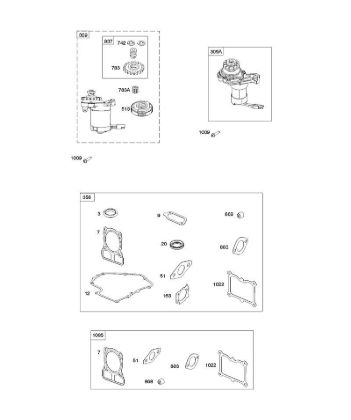 F - Electric Starter/Gasket Sets B&S - 10 €¦ 100602-0161-B8 Stihl