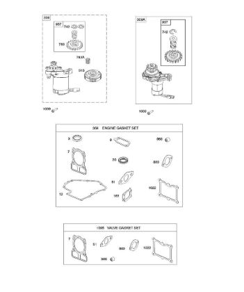 F - Electric Starter/Gasket Sets B&S - 10 €¦ 100802-0126-H8 Stihl