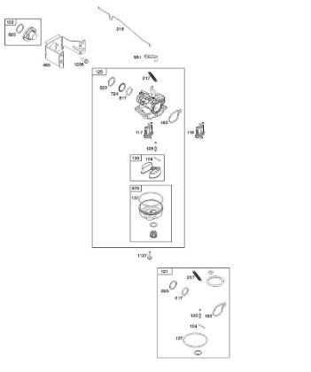F - Carburetor B&S - 10 €¦ 103M02-0061-H1 Stihl