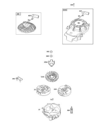 H - Flywheel, Rewind Starter B&S - 10 €¦ 103M02-0061-H1 Stihl