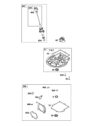 E - CRANKCASE COVER/SUMP AND LUBRICATION GROUP B&S - 10 €¦ 103M02-0085-H1 Stihl
