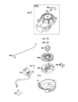 J - FLYWHEEL, IGNITION, AND STARTER GROUP B&S - 10 €¦ 103M02-0099-H5 Stihl