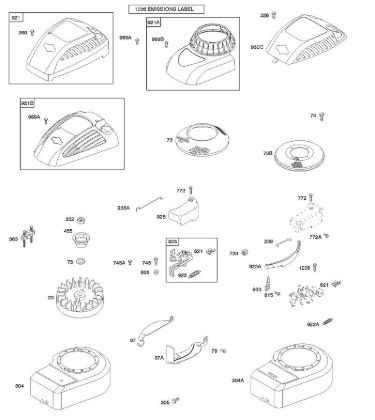 B - Blower Housing/Shrouds, Brake, Flywheel B&S - 10 €¦ 10A902-2128-E1 Stihl