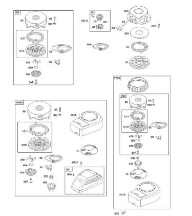 G - Rewind Starter B&S - 10 €¦ 10A902-2128-E1 Stihl