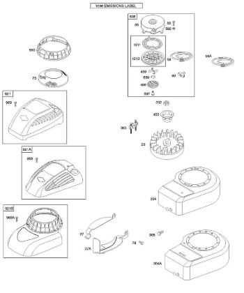 B - Blower Housing/Shrouds, Flywheel, Rewind Starter B&S - 10 €¦ 10D902-0111-B1 Stihl