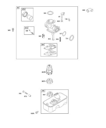 E - Carburetor, Fuel Supply B&S - 10 €¦ 10D902-0168-B1 Stihl