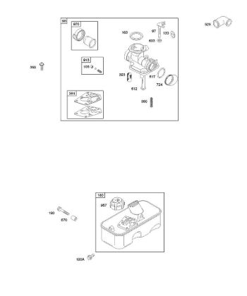 D - Carburetor, Fuel Supply B&S - 10 €¦ 10F902-0110-B1 Stihl