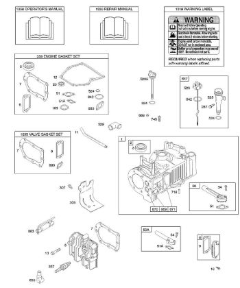 F - Cylinder, Cylinder Head, Gasket Set - Engine, Gasket Set - Valve, Lubrication B&S - 10 €¦ 10F902-0111-B1 Stihl