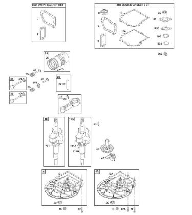 D - Camshaft, Crankcase Cover/Sump, Crankshaft, Gasket Set - Engine, Gasket Set - Valve, Piston/Rings/Connecting Rod B&S - 10 €¦ 10T802-0180-B1 Stihl