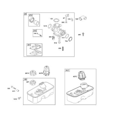 E - Carburetor, Fuel Supply B&S - 10 €¦ 10T802-0180-H1 Stihl