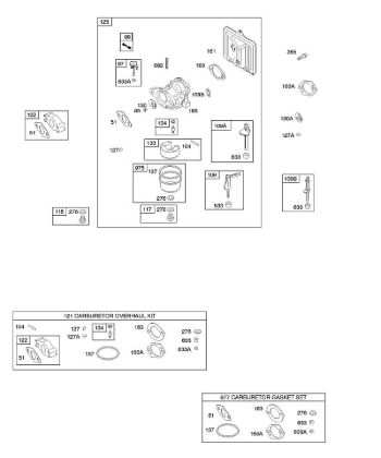 B - Carburetor, Carburetor Gasket Kits B&S - 11 €¦ 110412-0153-E1 Stihl