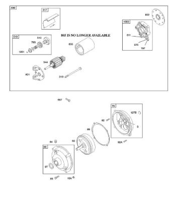 E - Electric Starter, Gear Reduction B&S - 11 €¦ 110412-0153-E1 Stihl