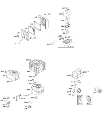 A - Air Cleaner, Muffler B&S - 11 €¦ 110492-0165-E1 Stihl