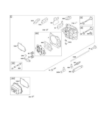 F - Cylinder Head B&S - 12 €¦ 121602-0149-E1 Stihl