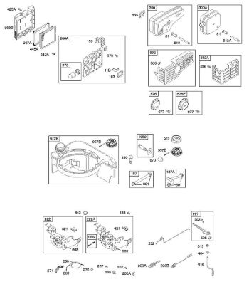 A - Air Cleaner, Controls, Exhaust System, Fuel Supply, Governor Spring B&S - 12 €¦ 122H82-0125-01 Stihl