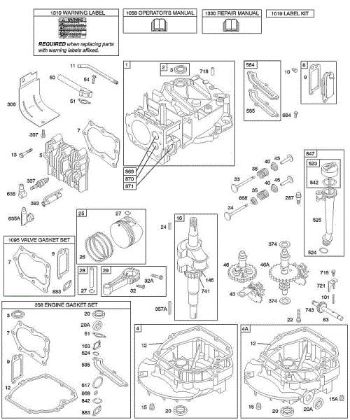 D - Camshaft, Crankshaft, Cylinder, Engine Sump, Kit/Gasket, Lubrication, Piston Group, Valves B&S - 12 €¦ 122H82-0125-01 Stihl