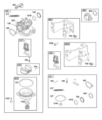 C - CARBURETOR GROUP B&S - 12 €¦ 123P02-0067-H1 Stihl