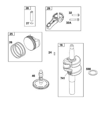 F - CRANKSHAFT GROUP B&S - 12 €¦ 123P02-0067-H1 Stihl