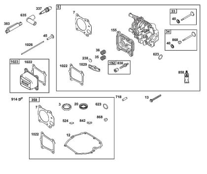 H - CYLINDER HEAD GROUP B&S - 12 €¦ 125P02-0087-F1 Stihl