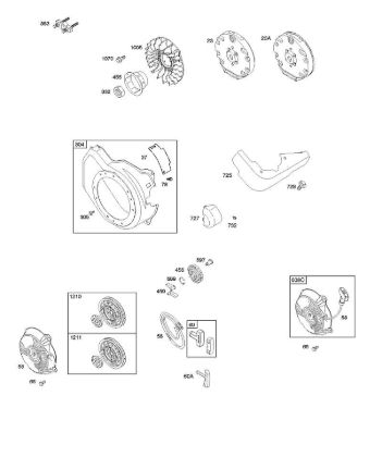 B - Blower Housing/Shrouds, Flywheel, Rewind Starter B&S - 12 €¦ 126392-3274-H8 Stihl