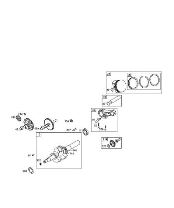 D - Cams, Crankshaft, Piston Group B&S - 12 €¦ 126492-0165-E1 Stihl