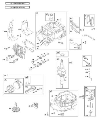 C - Camshaft, Crankshaft, Cylinder, Engine Sump, Lubrication, Piston Group, Valves B&S - 12 €¦ 126T02-0198-B1 Stihl