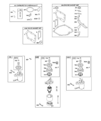 F - Electric Starter, Gasket Kits B&S - 12 €¦ 126T02-3198-B1 Stihl