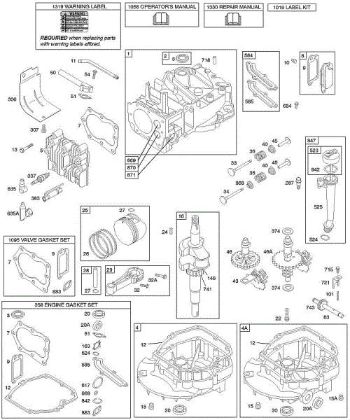 D - Camshaft, Crankshaft, Cylinder, Engine Sump, Lubrication, Piston Group, Valves B&S - 12 €¦ 127802-1765-B1 Stihl