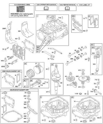 D - Cams, Crankshaft, Cylinder, Engine Sump, Kit/Gaskets, Lubrication, Piston Group, Valves B&S - 12 €¦ 12F802-1318-81 Stihl