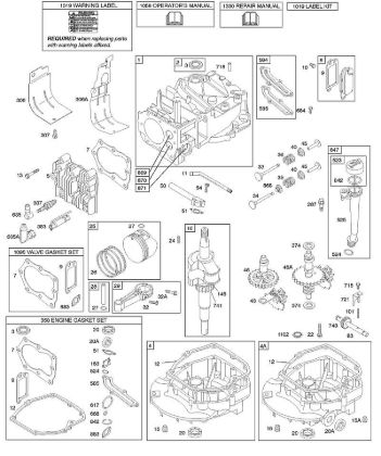 D - Cams, Camshaft, Crankshaft, Cylinder, Engine Sump, Kit/Gaskets, Lubrication, Piston Group, Valves B&S - 12 €¦ 12H809-1731-B1 Stihl