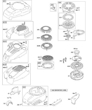 B - Blower Housing/Shrouds, Flywheel, Rewind Starter B&S - 12 €¦ 12Q502-0194-B1 Stihl