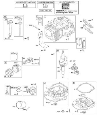C - Camshaft, Crankshaft, Cylinder, Engine Sump, Lubrication, Piston Group B&S - 12 €¦ 12Q502-0194-B1 Stihl