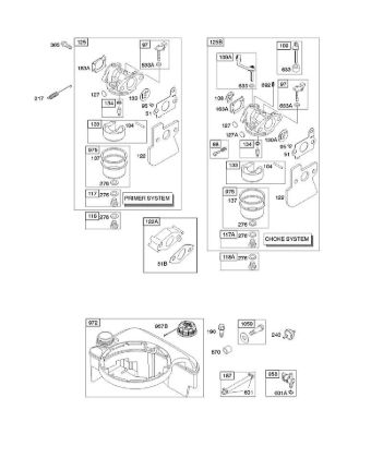 D - Carburetor, Fuel Supply B&S - 12 €¦ 12Q502-0194-B1 Stihl